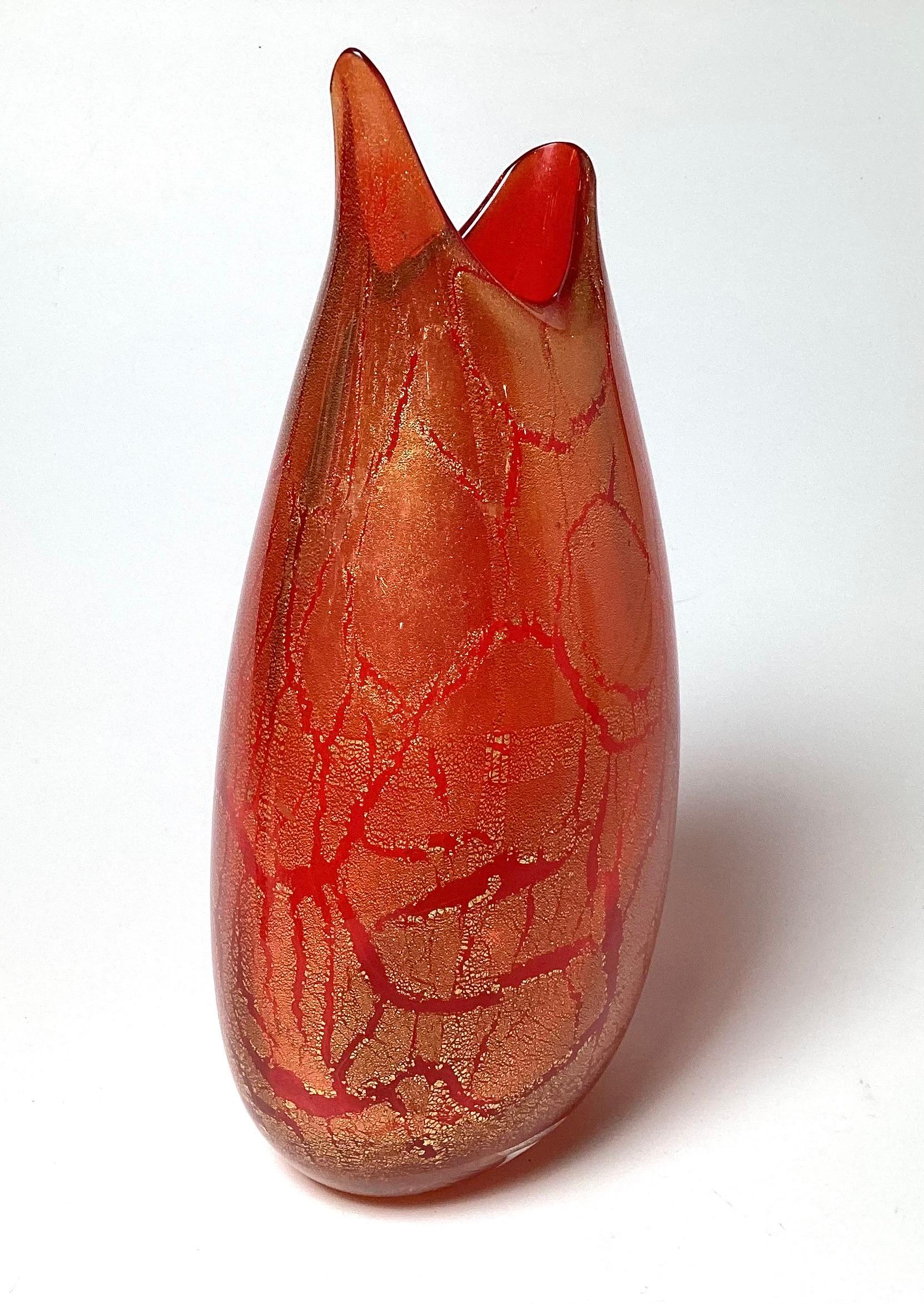 asymmetrical glass vase