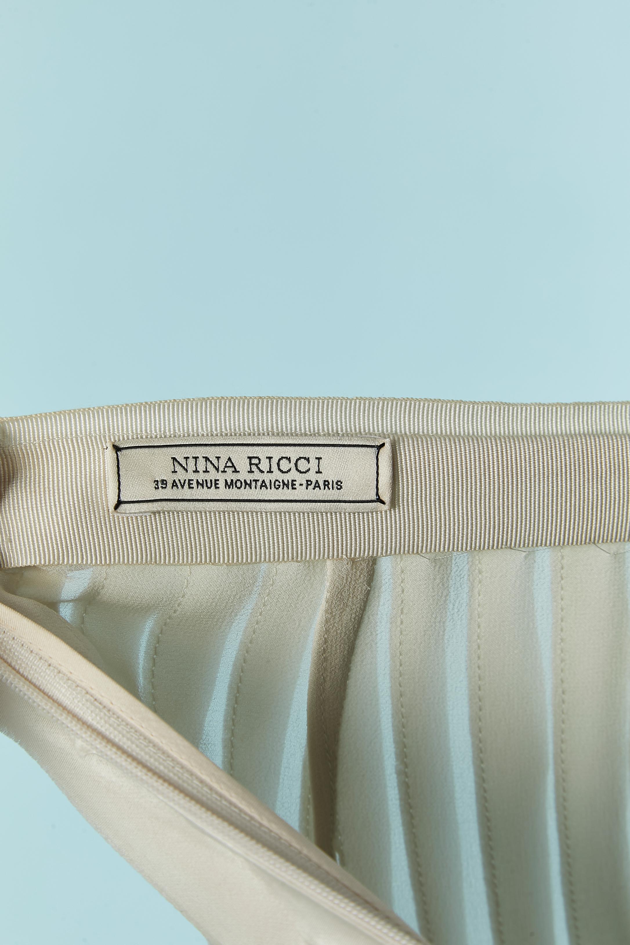 Gonna asimmetrica con nastri color avorio Nina Ricci 1