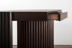 Asymmetrical "Linda Marie" Writing Desk with Leather Top by Kate Duncan