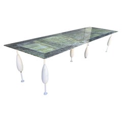 Asymmetrical Marble Table by Sema Topaloglu