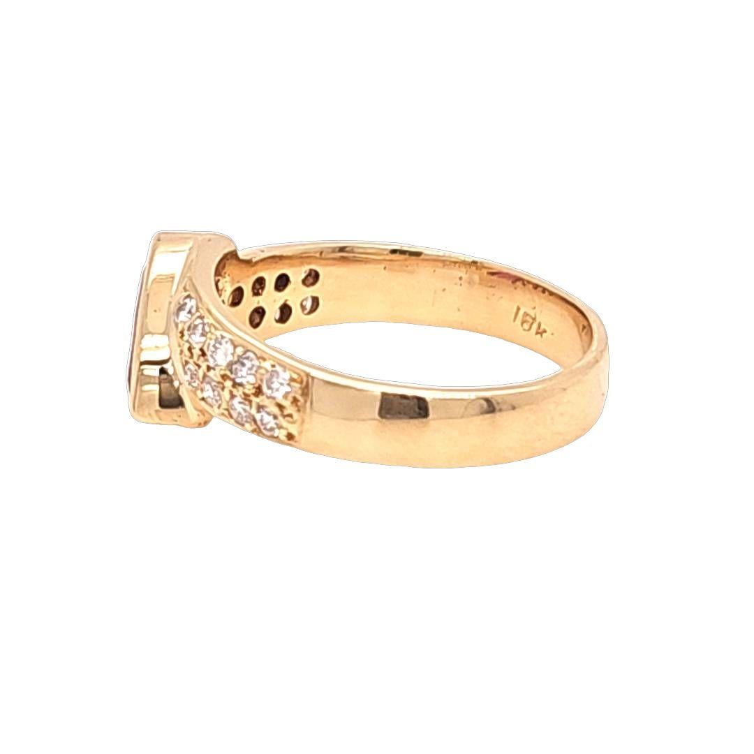 Asymmetrical marquise ruby and diamond ring In Good Condition For Sale In Coral Gables, FL
