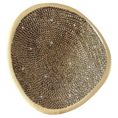 Bol en métal asymétrique avec intérieur en cristaux pavés