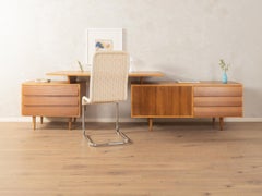 asymmetrical Mid-Century Modern desk, vintage