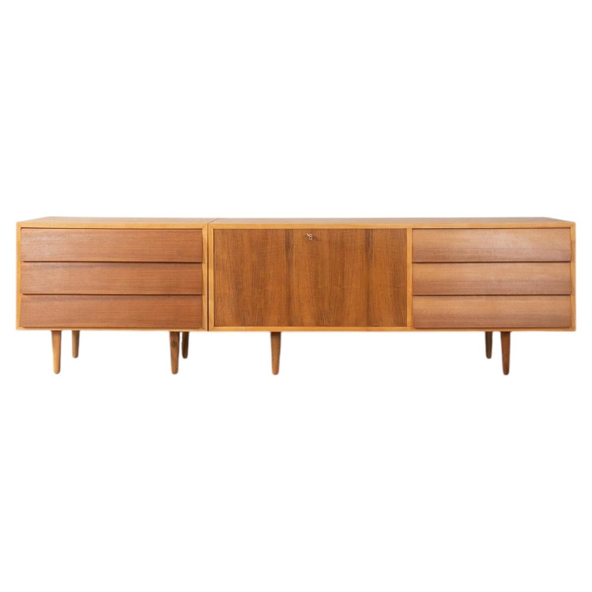 asymmetrical Mid-Century Modern desk, vintage For Sale