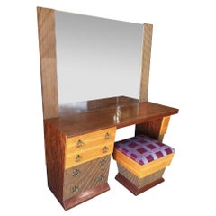 Asymmetrical Midcentury Bedroom Set, Vanity
