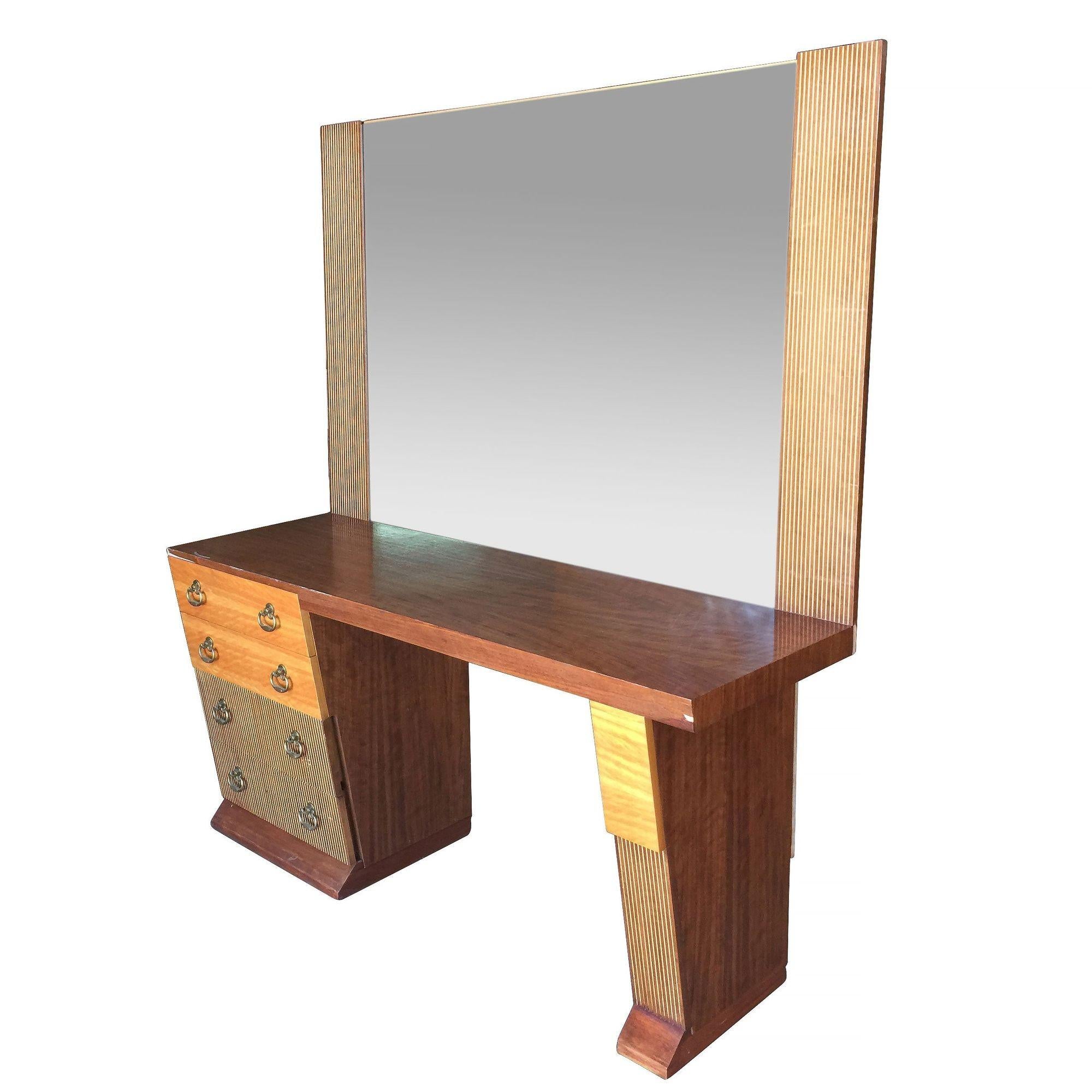American Asymmetrical Midcentury Bedroom Set, Vanity For Sale