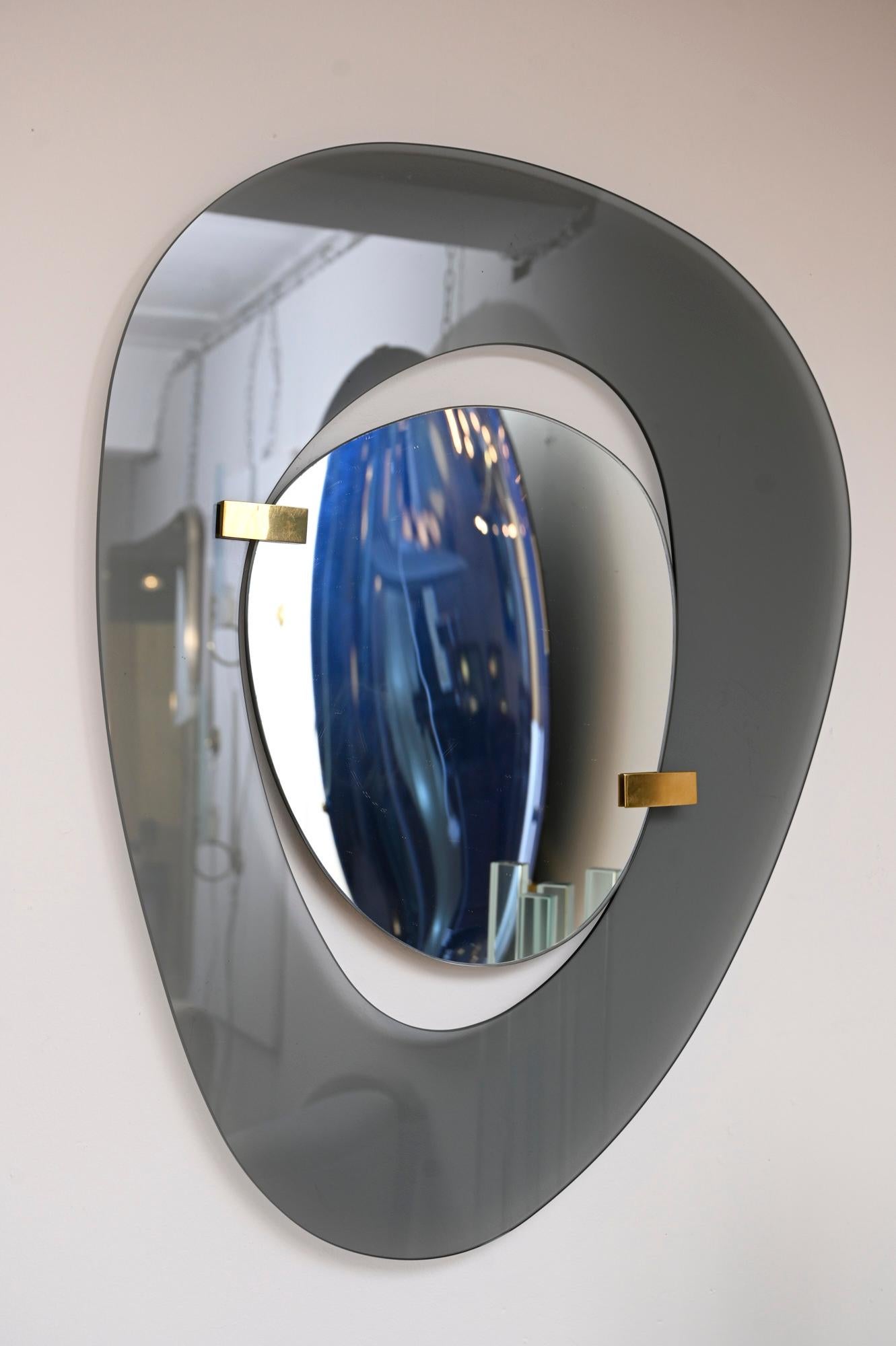 Asymmetrischer Spiegel von Max Ingrand für Fontana Arte (Moderne der Mitte des Jahrhunderts) im Angebot