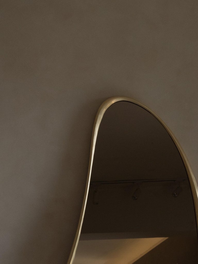 Contemporary Asymmetrical Mirror, Wall Mirror in Bronze - 'Momentum Mirror II' by Soo Joo For Sale