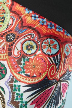 Asymmetrical mix pattern cocktail dress Cavalli Class