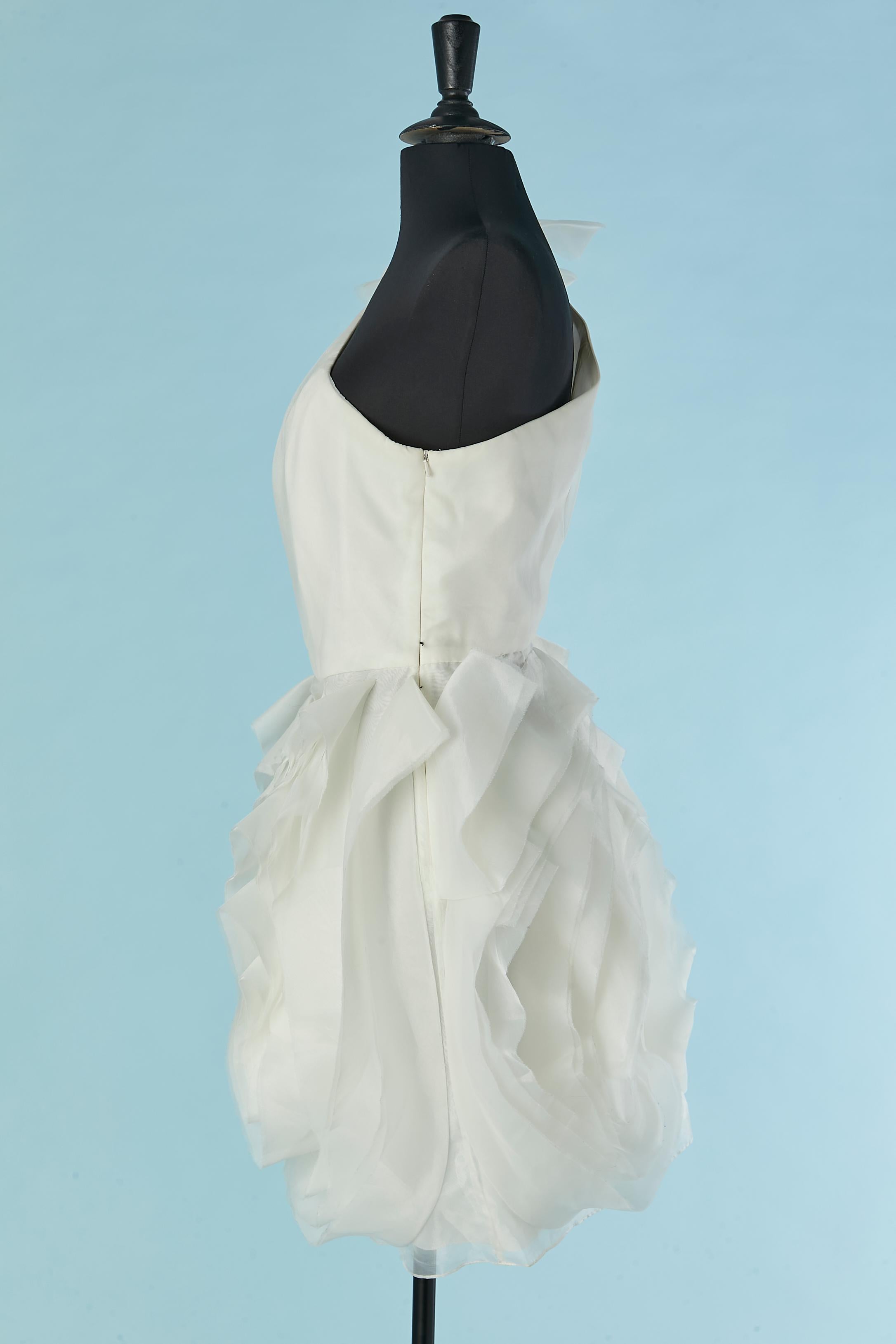 Asymmetrical off-white wedding dress with ruffles Vera Wang White NEW 1