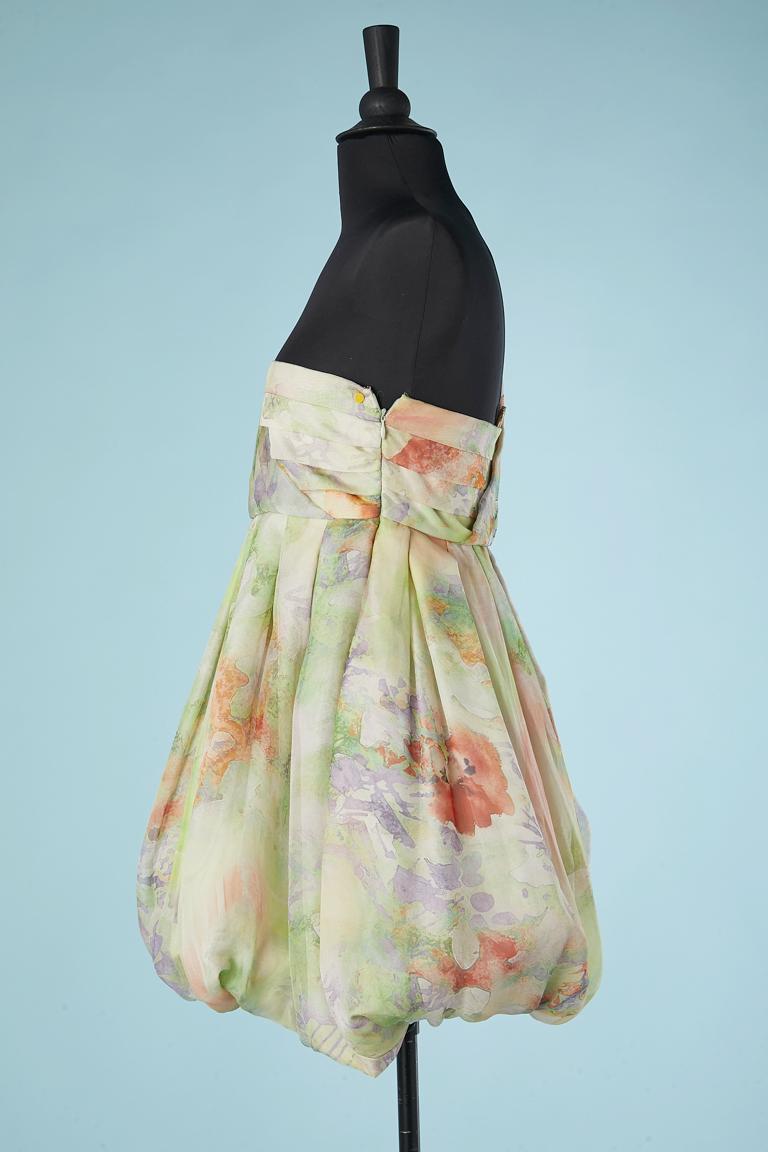 Women's Asymmetrical pastel balloon cocktail silk dress Krizia Top NEW  For Sale