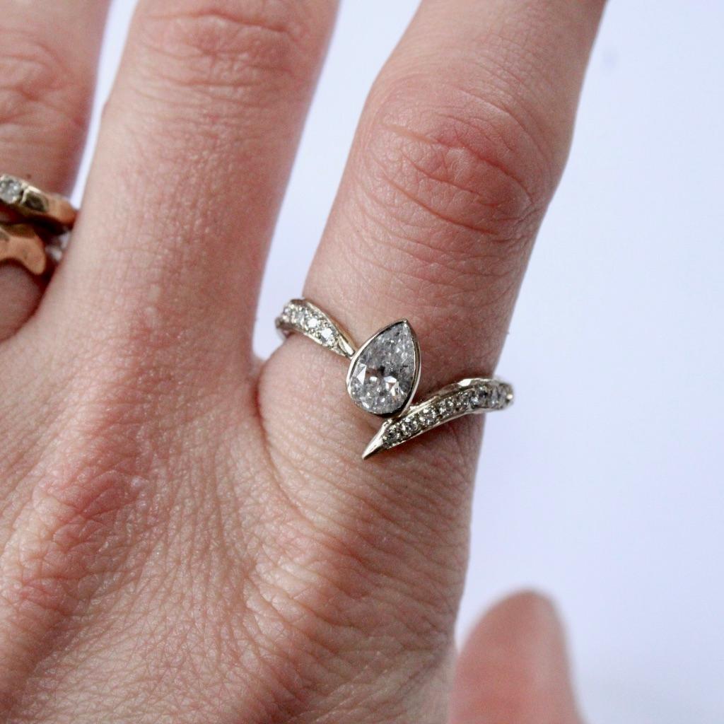 asymmetrical engagement ring