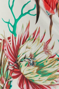Asymmetrical printed cocktail dress ROBERTO CAVALLI