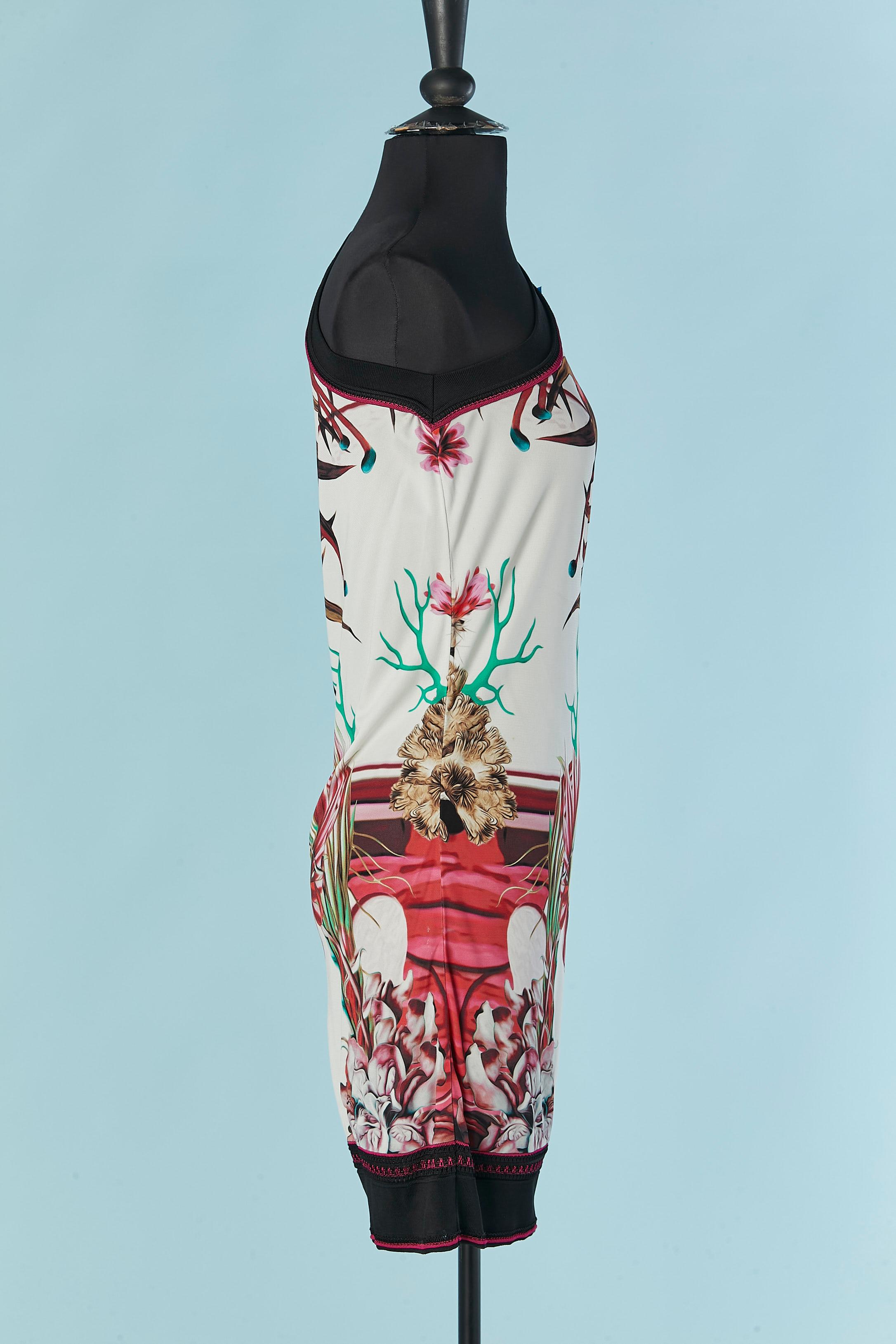 Asymmetrical printed cocktail dress ROBERTO CAVALLI For Sale 3