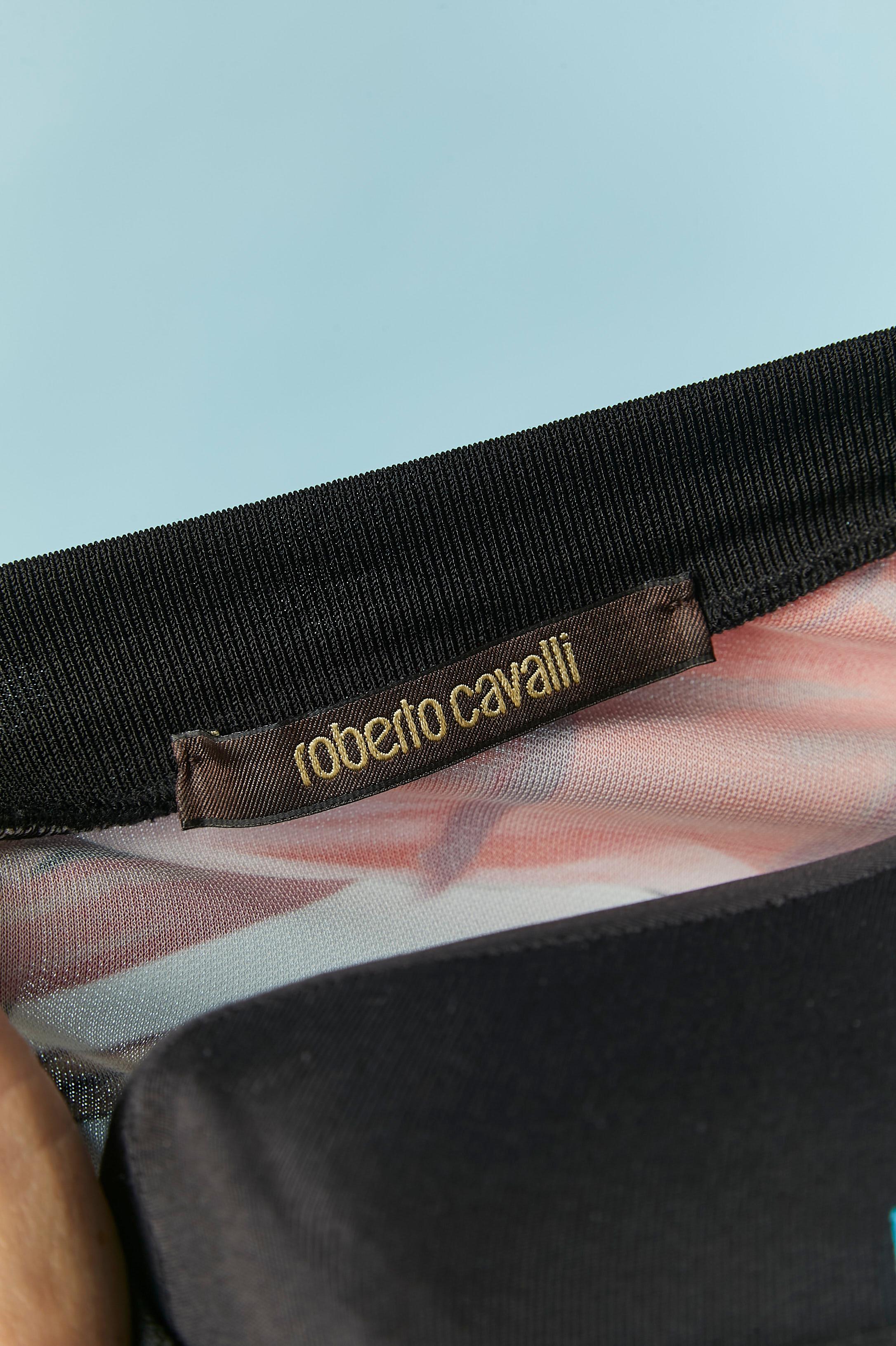Asymmetrical printed cocktail dress ROBERTO CAVALLI For Sale 4