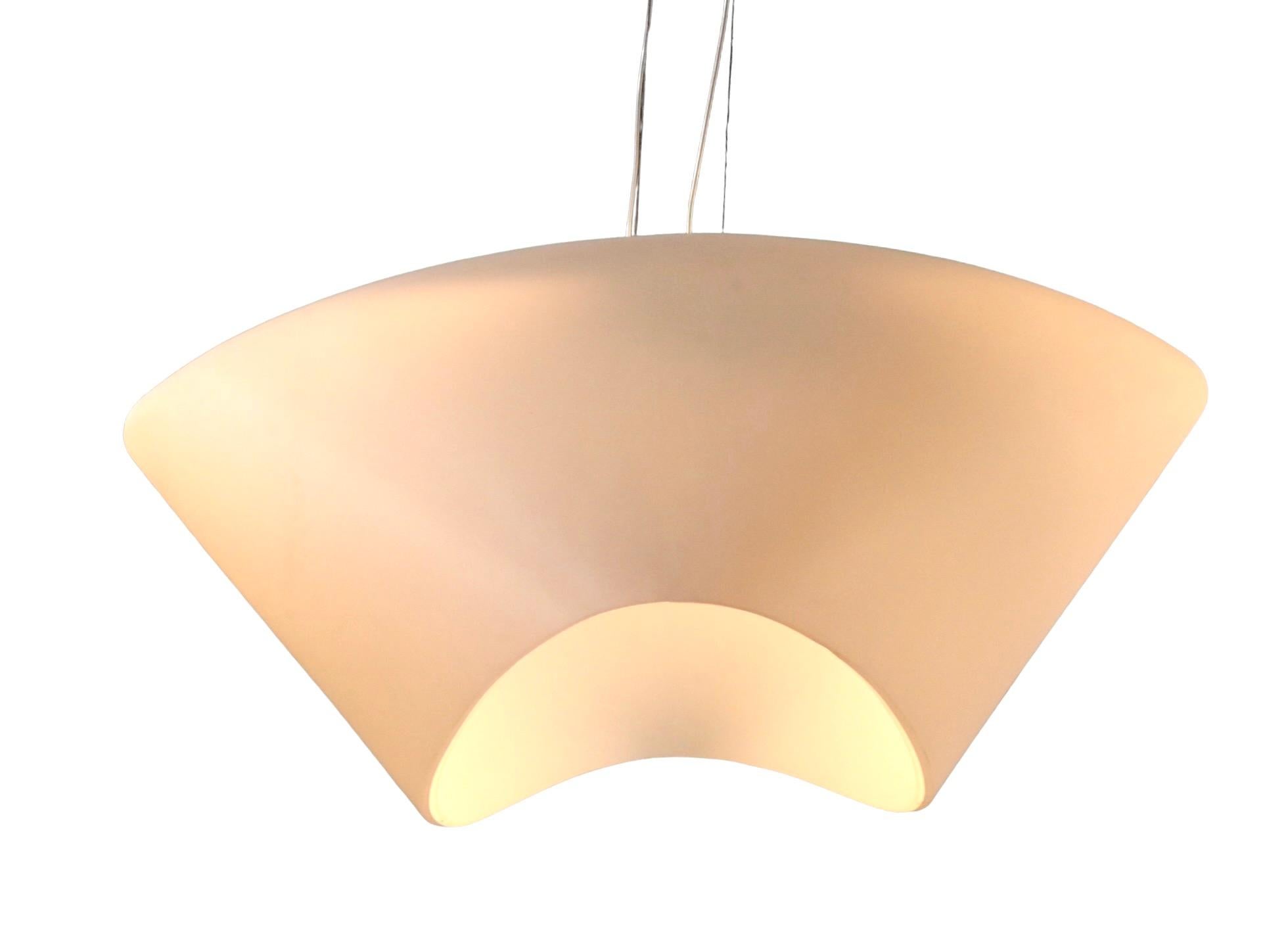 Asymmetrical Satin Glass Post Modern Light Fixture Made in Italy by Foscarini For Sale 2