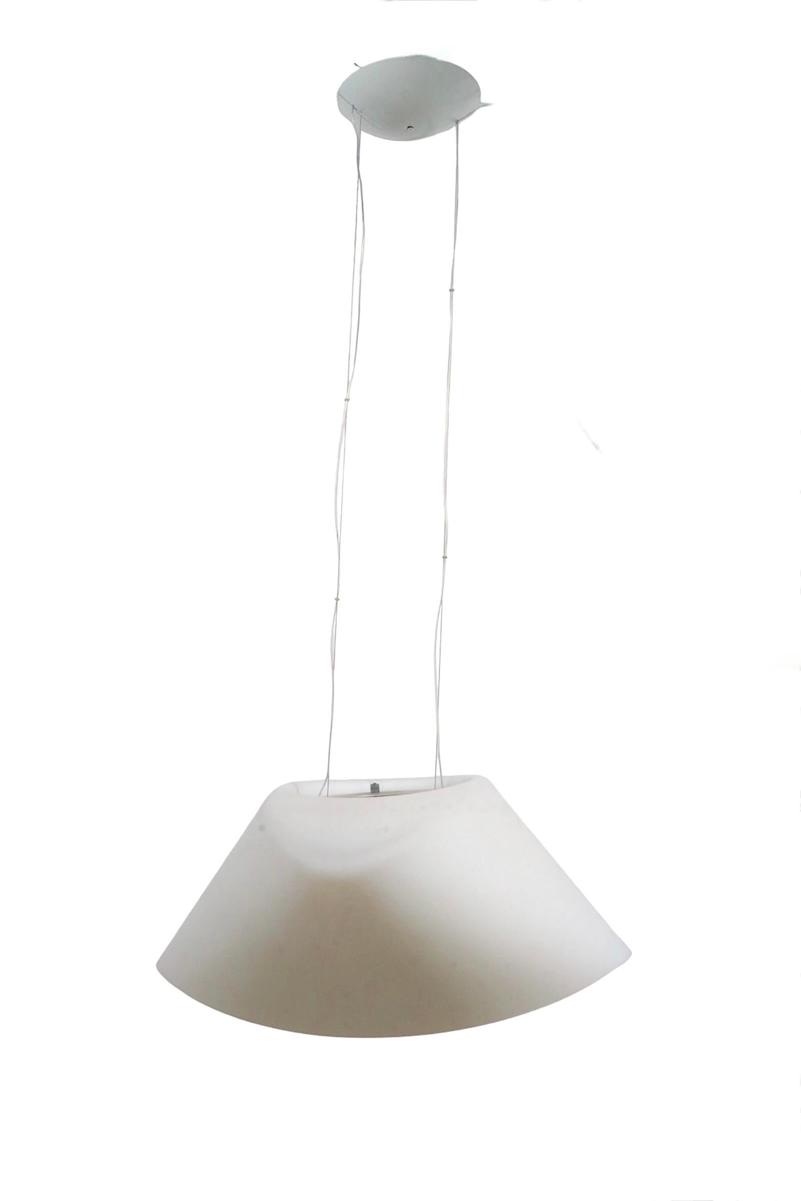 Asymmetrical Satin Glass Post Modern Light Fixture Made in Italy by Foscarini For Sale 4