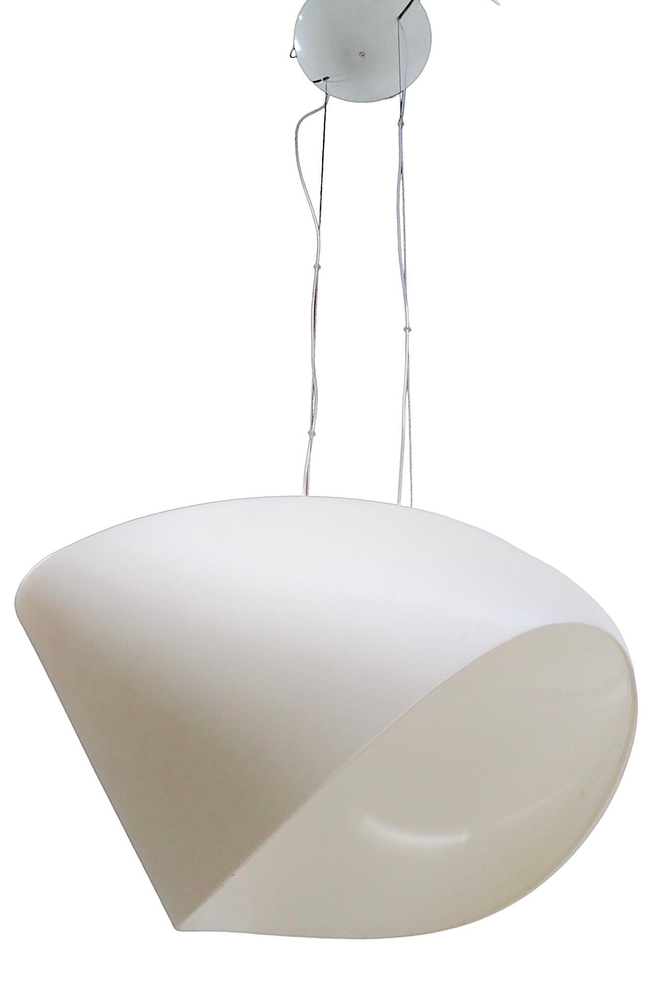 Asymmetrical Satin Glass Post Modern Light Fixture Made in Italy by Foscarini For Sale 5