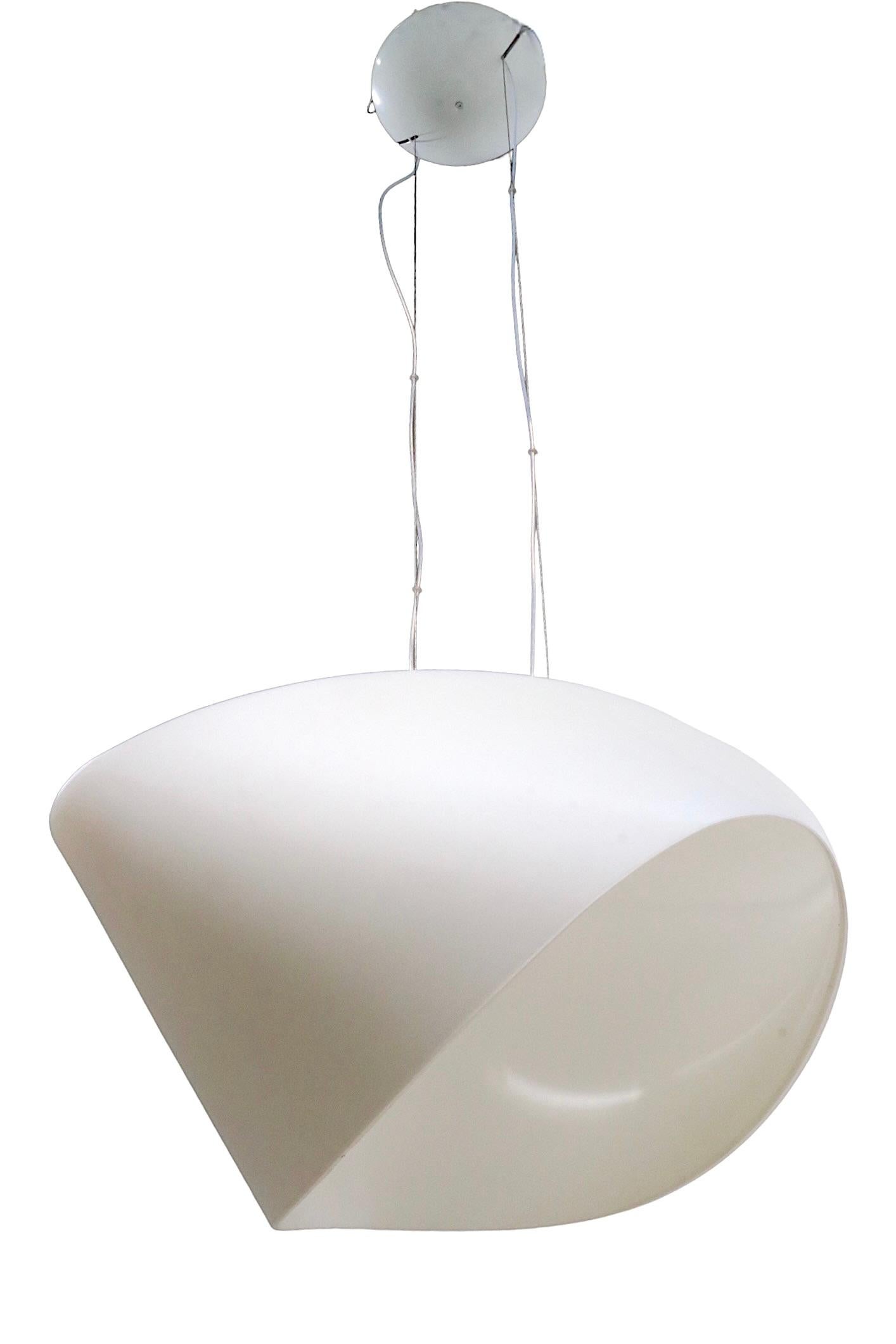 Asymmetrical Satin Glass Post Modern Light Fixture Made in Italy by Foscarini For Sale 6