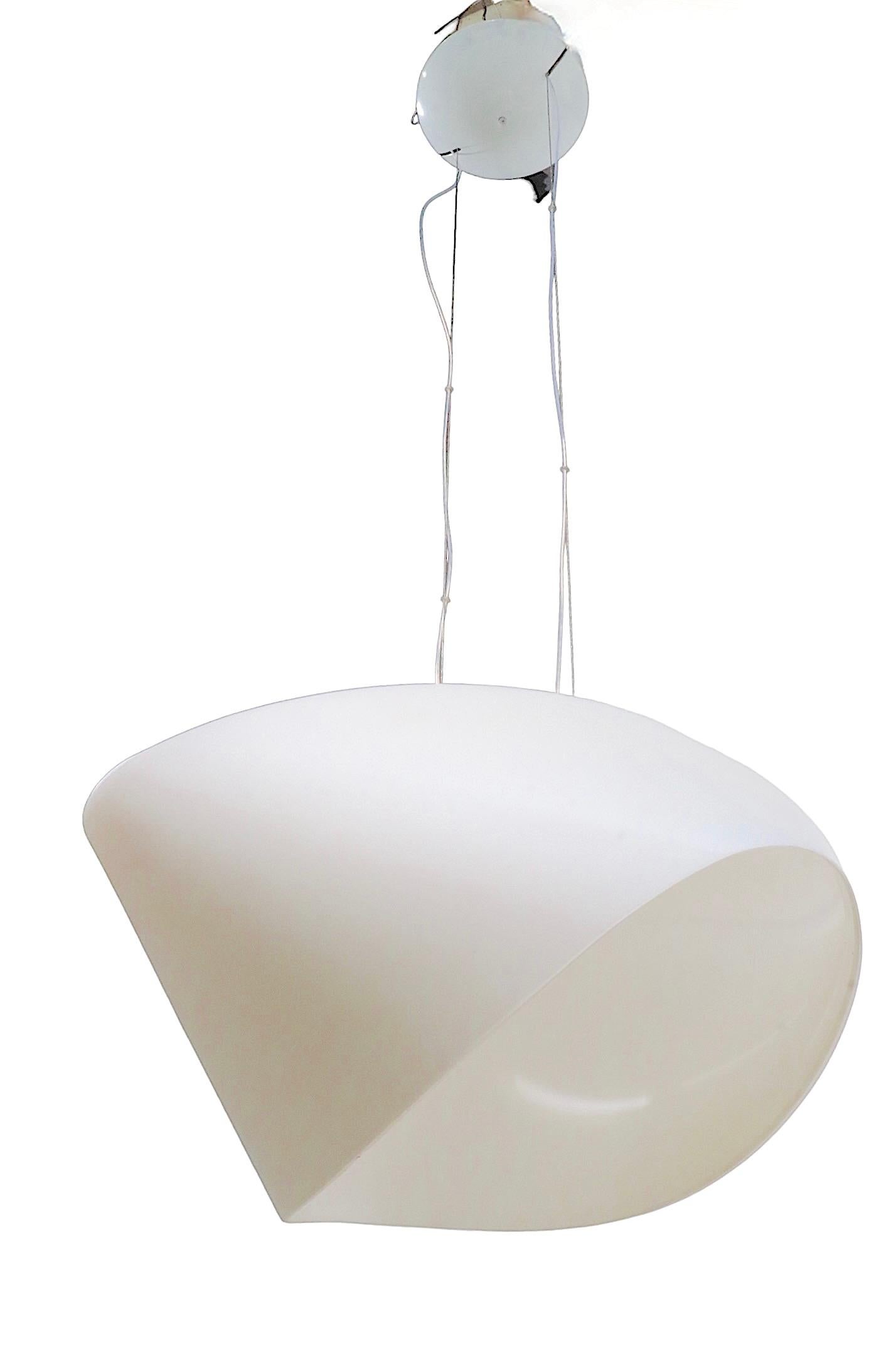 Asymmetrical Satin Glass Post Modern Light Fixture Made in Italy by Foscarini For Sale 7
