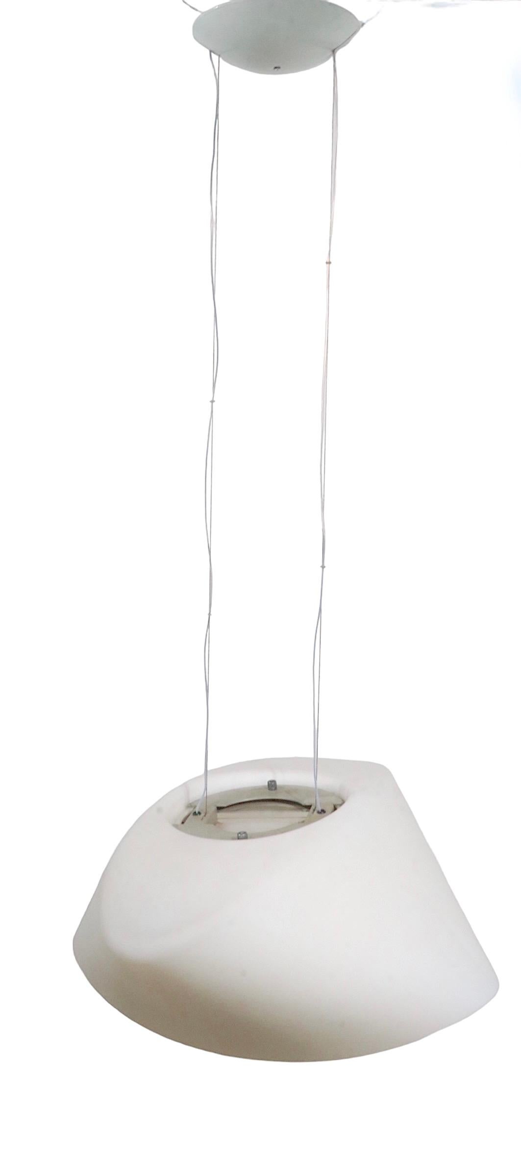 Asymmetrical Satin Glass Post Modern Light Fixture Made in Italy by Foscarini For Sale 10