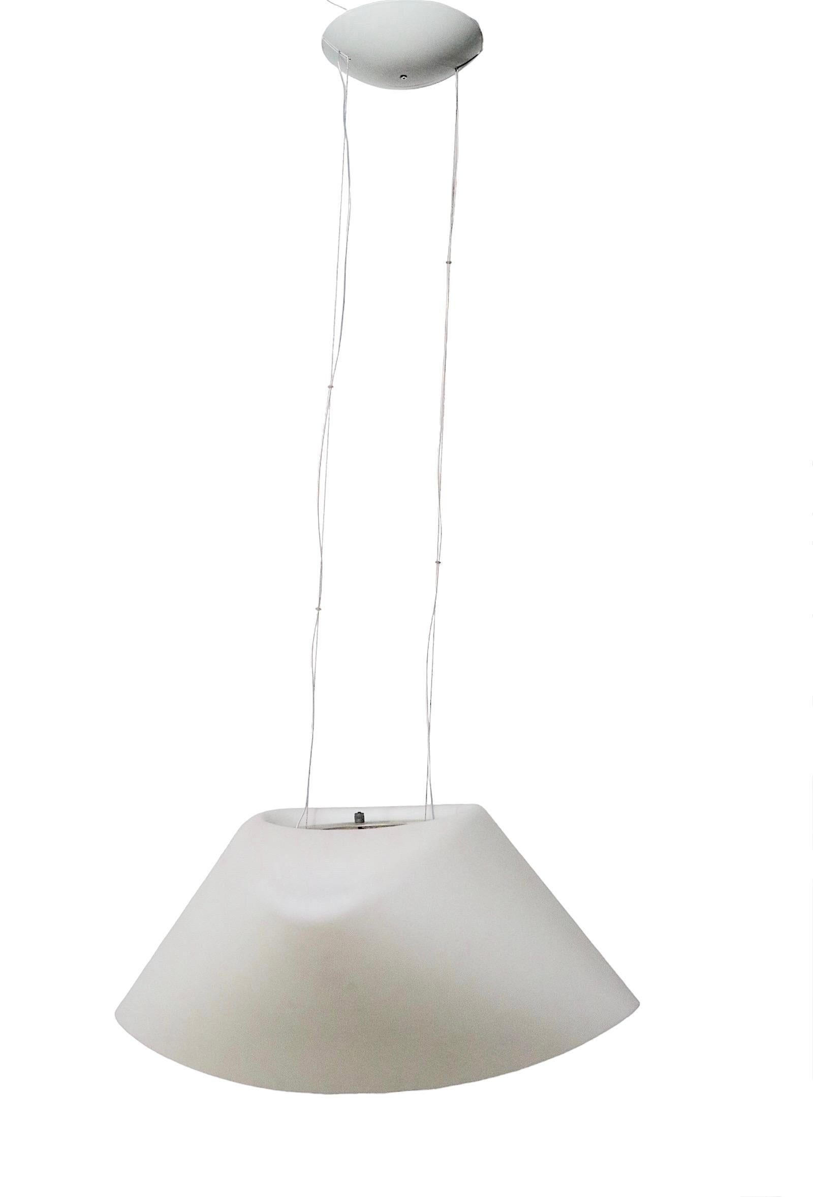 Contemporary Asymmetrical Satin Glass Post Modern Light Fixture Made in Italy by Foscarini For Sale