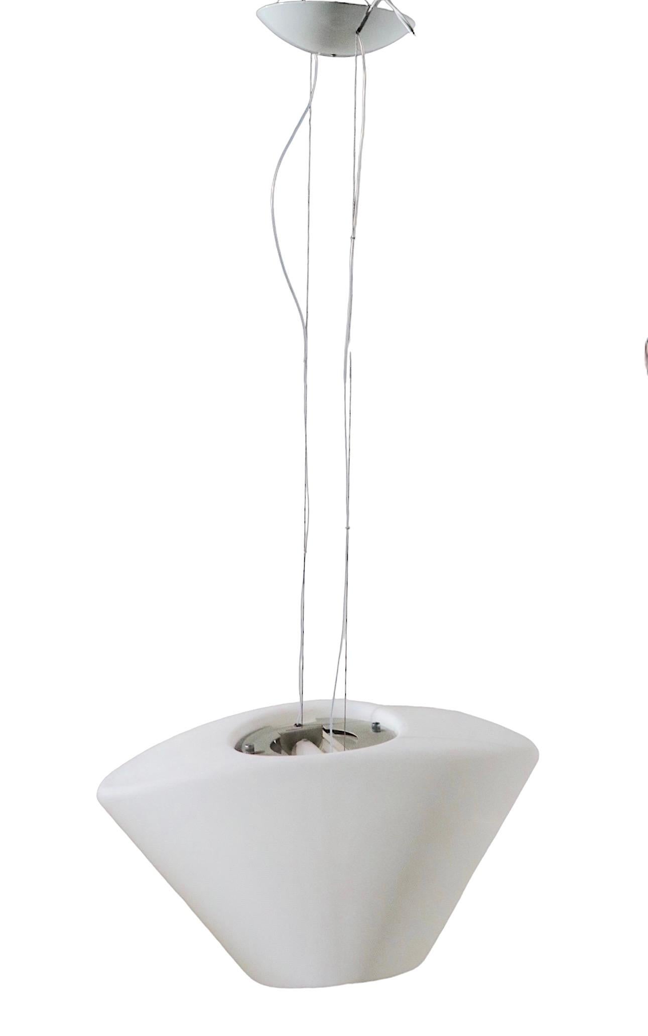 Asymmetrical Satin Glass Post Modern Light Fixture Made in Italy by Foscarini For Sale 1