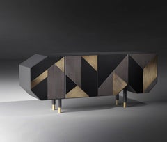 Asymmetrical Sideboard Design, Graphite/Bronze By JMFerrero-estudio