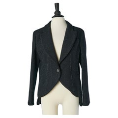 Asymmetrical single breasted tweed jacket CHANEL