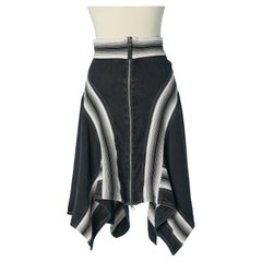 Jupe asymétrique avec côtes rayées JEAN-PAUL GAULTIER JEANS