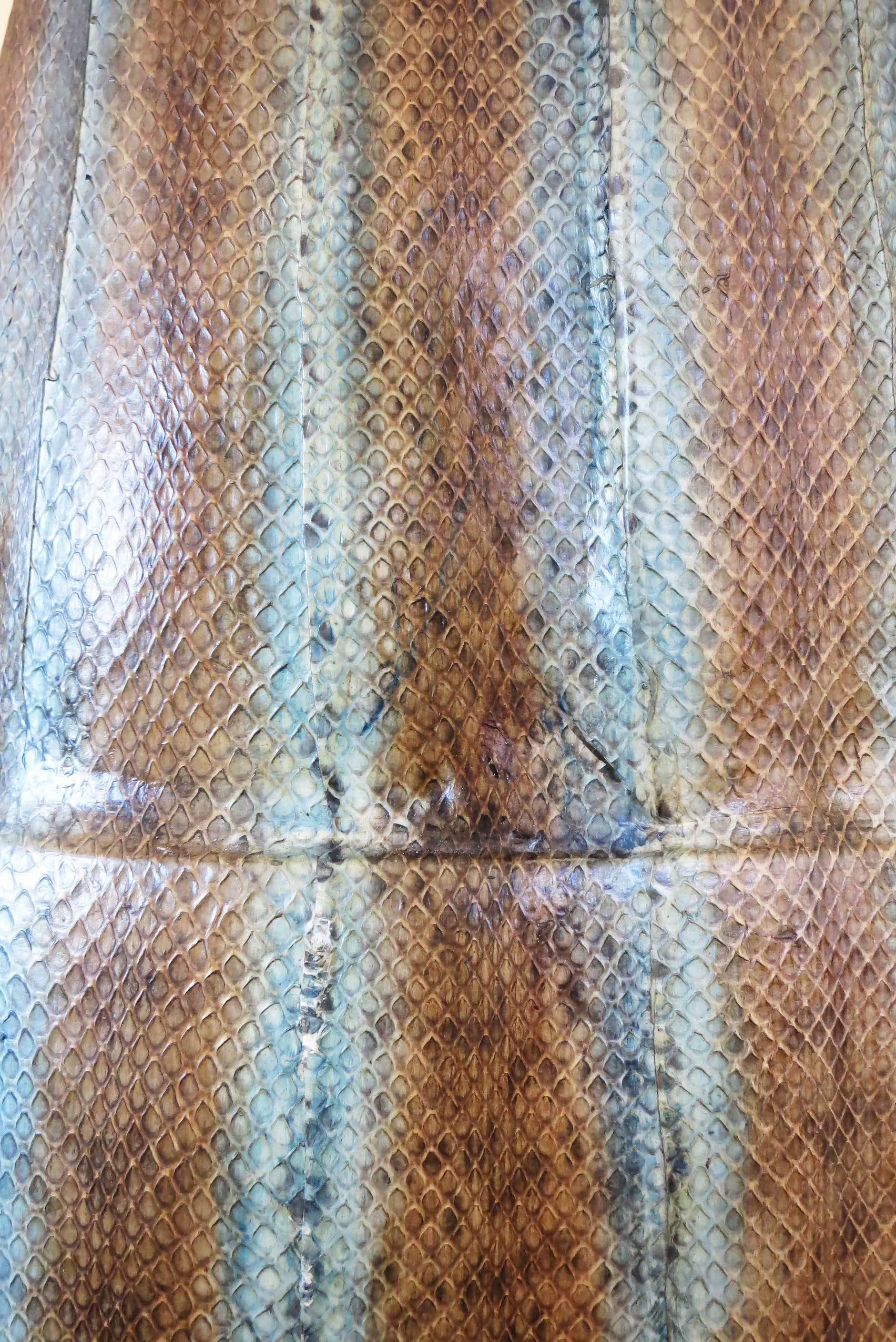 Asymmetrical Snake Skin Wrapped Resin Vase 3