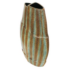 Vintage Asymmetrical Snake Skin Wrapped Resin Vase