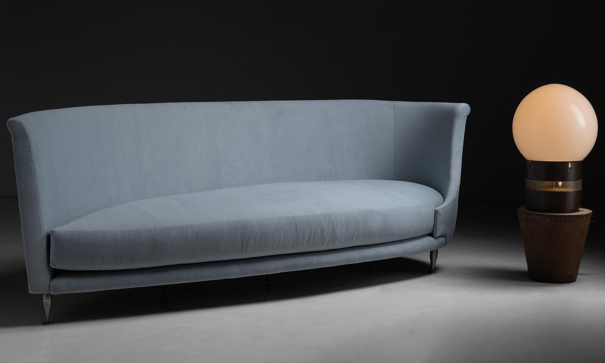 Asymmetrical sofa by Massimo Iosa Ghini

Italy circa 1989

Newly upholstered in 100% virgin wool by Rosemary Hallgarten on original antique frame.

Measures: 113”L x 38”D x 36.5”H x 17”seat