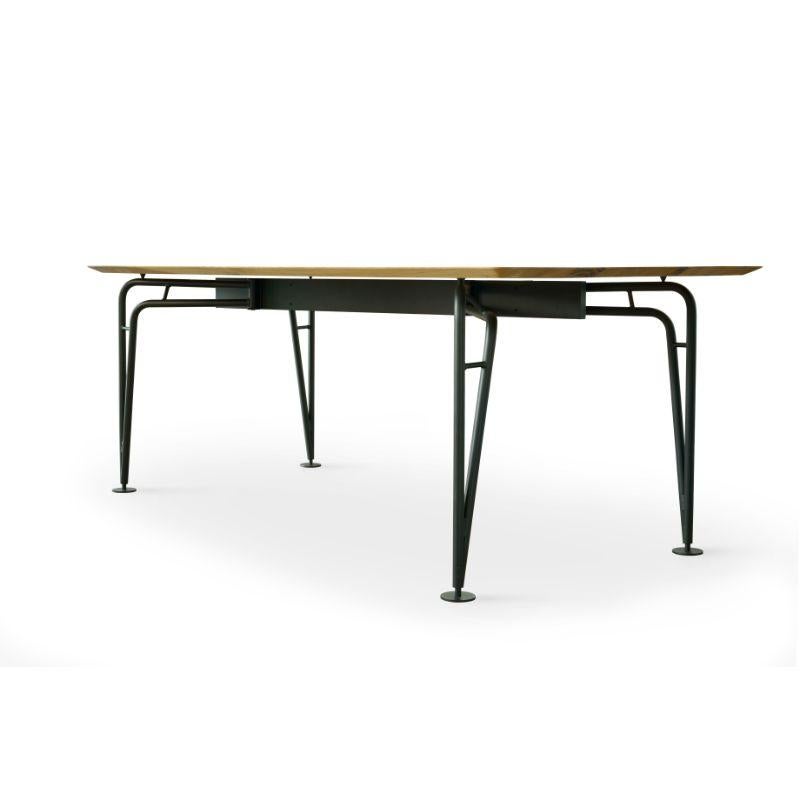 Other Asymmetrical Table, Black Leather by Colé Italia For Sale
