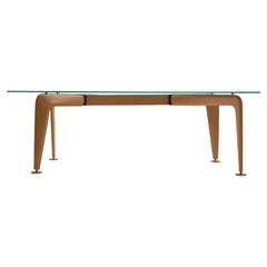 Asymmetrical Table, Natural Leather by Colé Italia