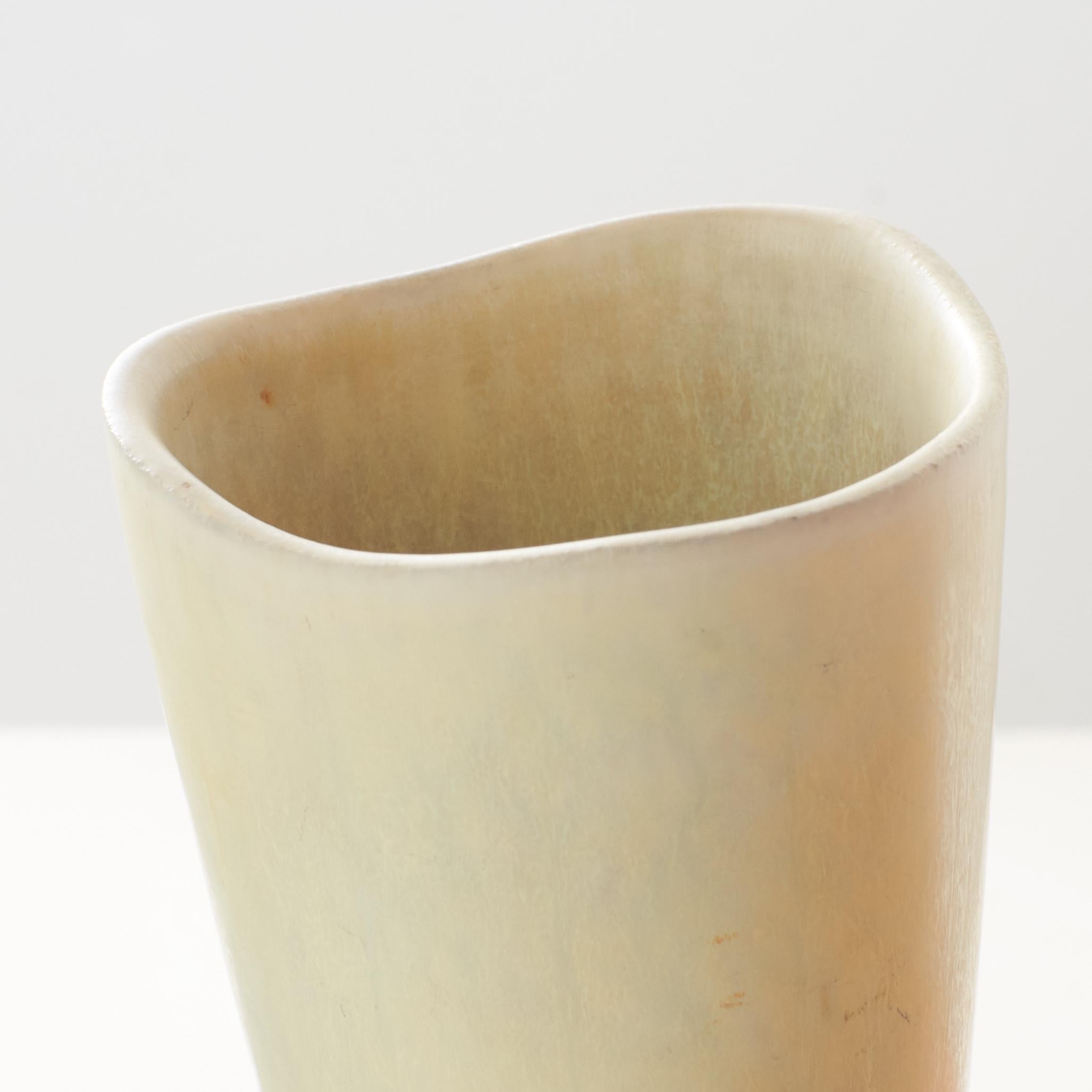 Ceramic Asymmetrical Vase by Gunnar Nylund for Rörstrand