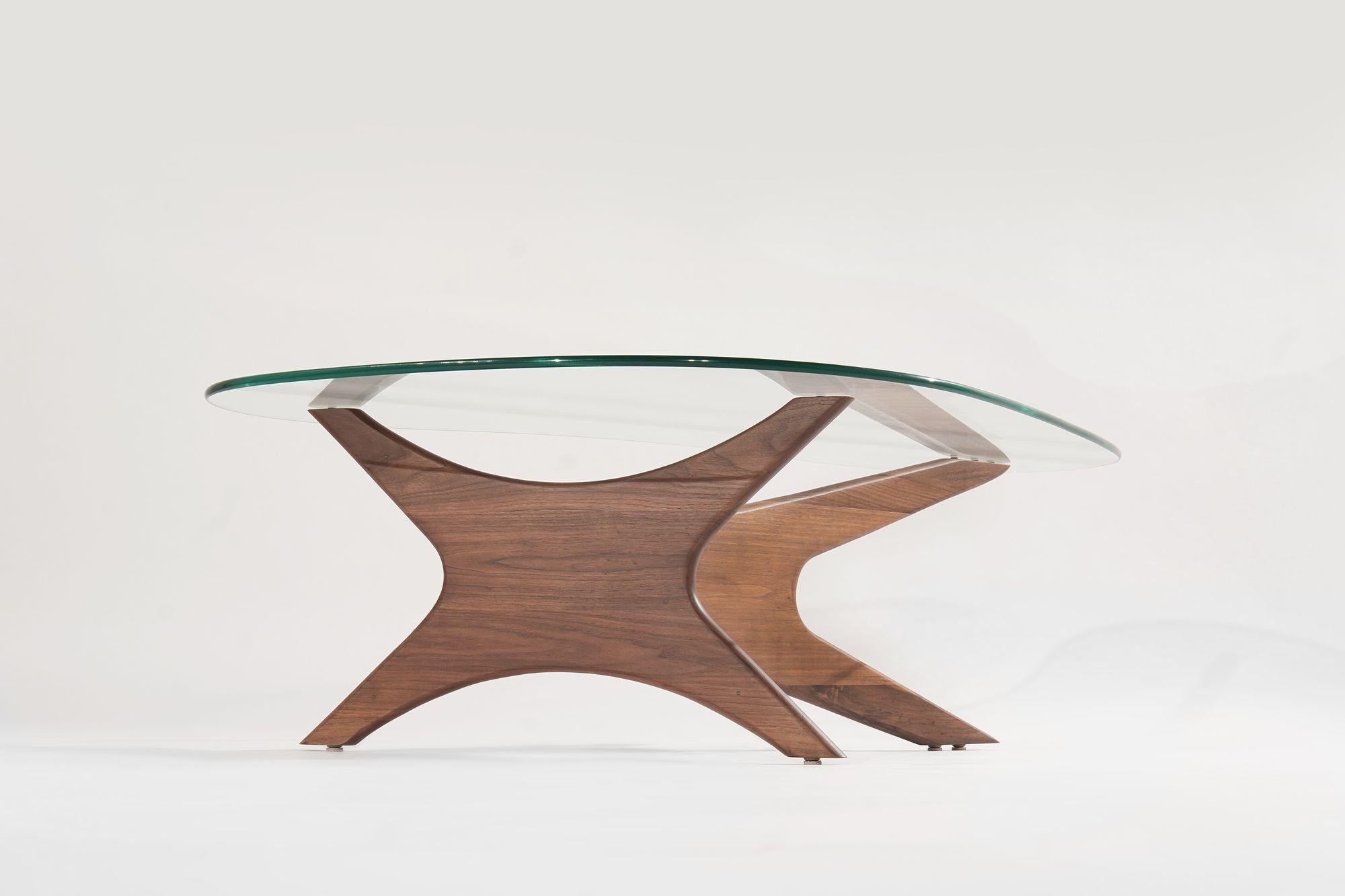 Asymmetrical Walnut Cocktail Table by Adrian Pearsall, C. 1950s In Excellent Condition In Westport, CT