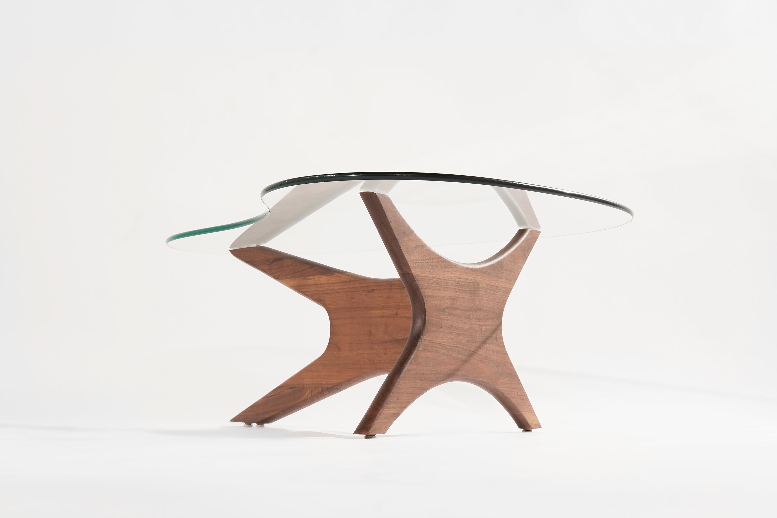 American Asymmetrical Walnut Cocktail Table by Adrian Pearsall