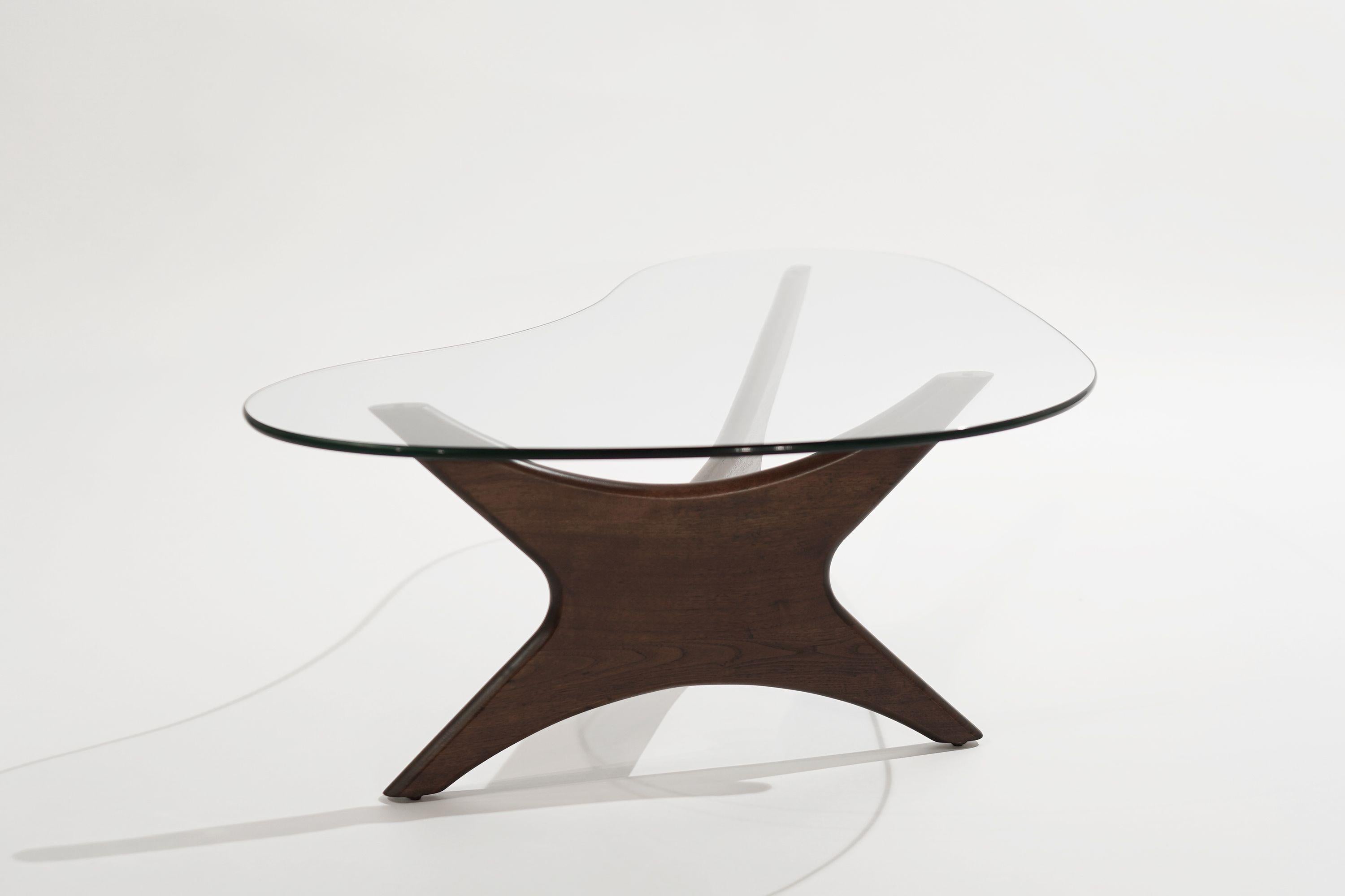20th Century Asymmetrical Walnut Cocktail Table by Adrian Pearsall