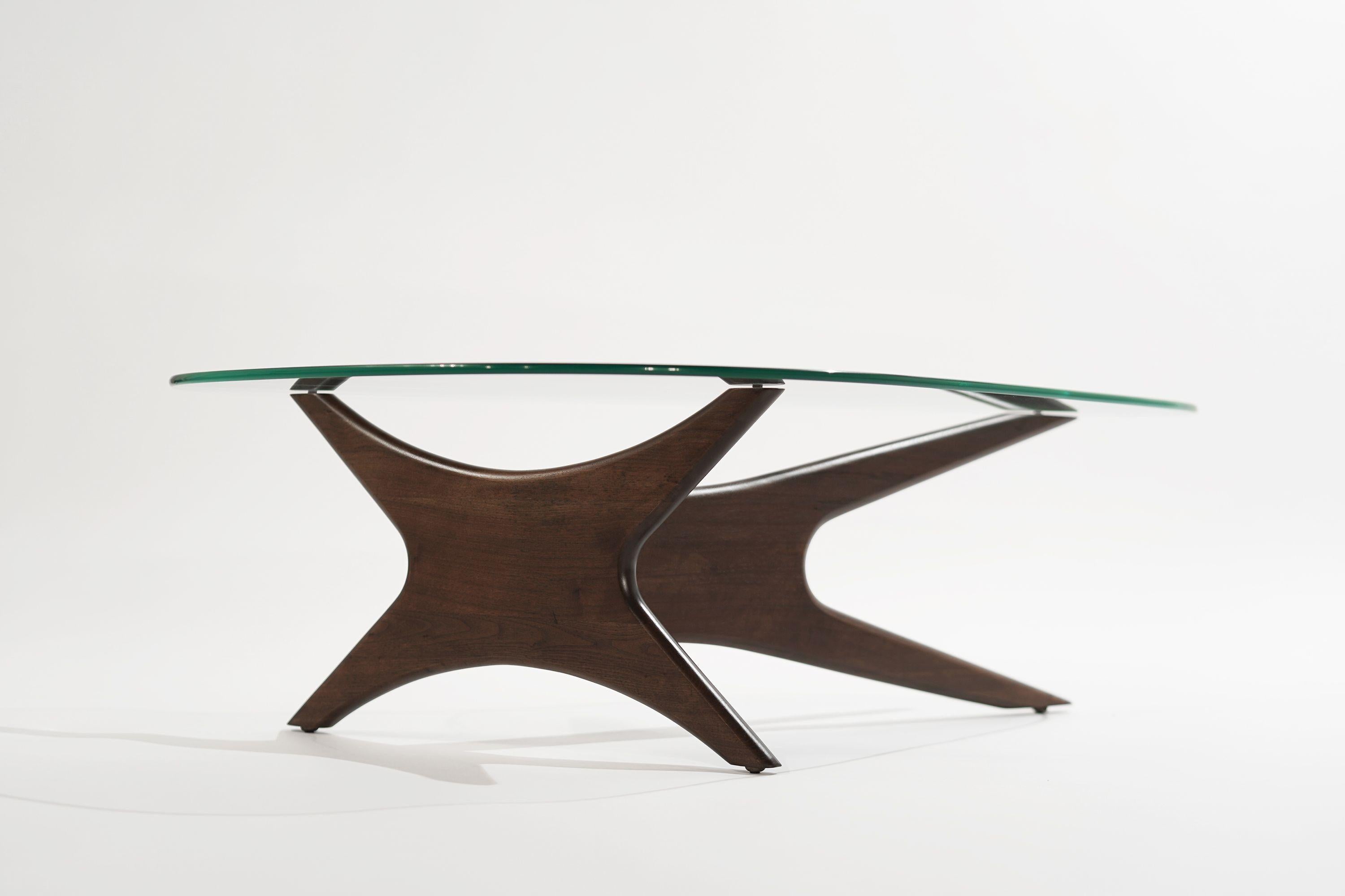 Asymmetrical Walnut Cocktail Table by Adrian Pearsall 1