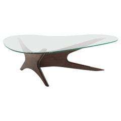 Asymmetrical Walnut Cocktail Table by Adrian Pearsall