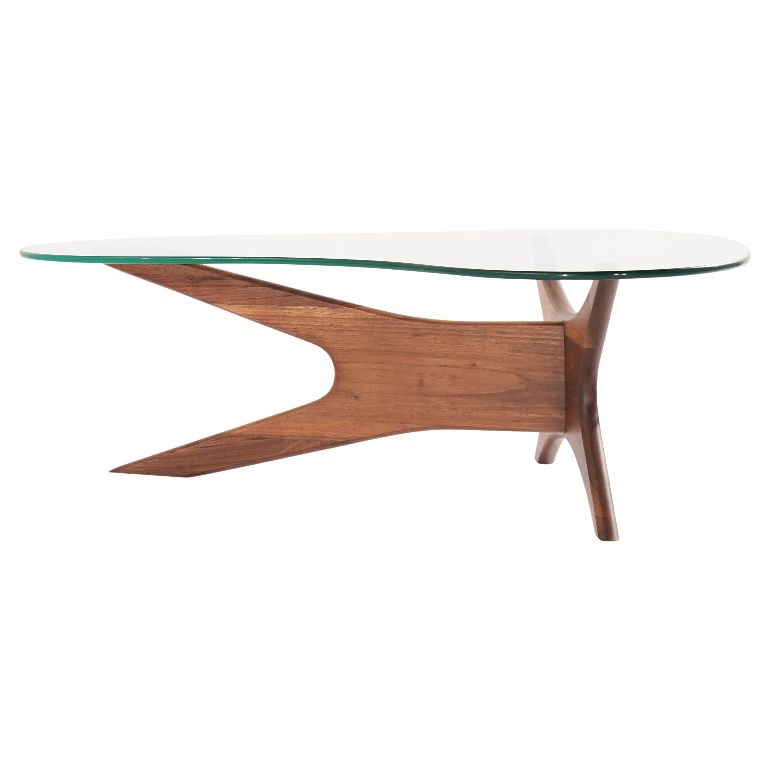 Asymmetrical Walnut Cocktail Table by Adrian Pearsall