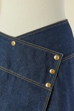 Asymmetrical wrap denim skirt CHRISTIAN DIOR Boutique