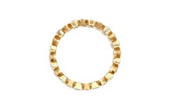 Asymmetrical Yellow Gold with Diamonds Wedding Band