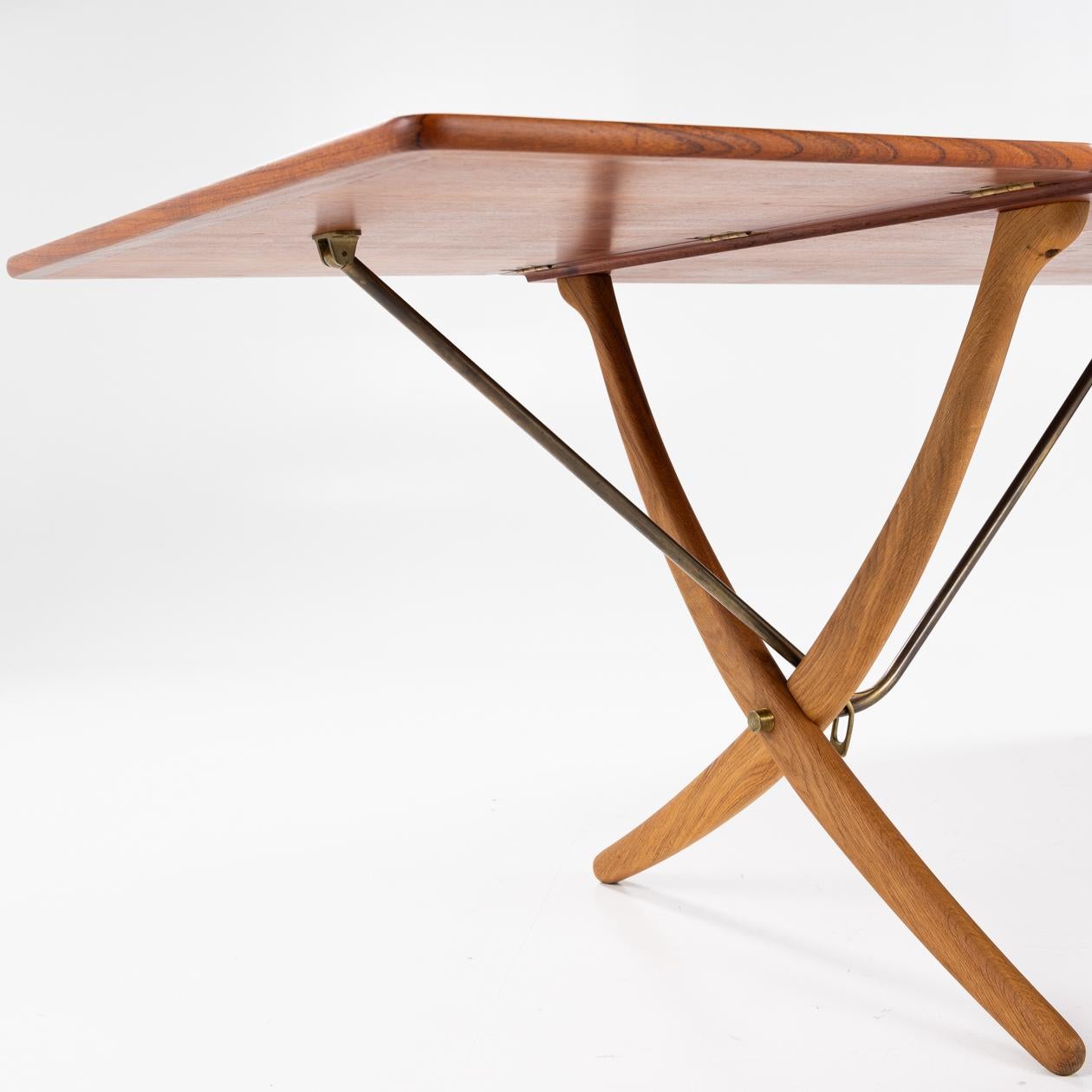 Patinated AT 304 - Sabre-legged table by Hans J. Wegner