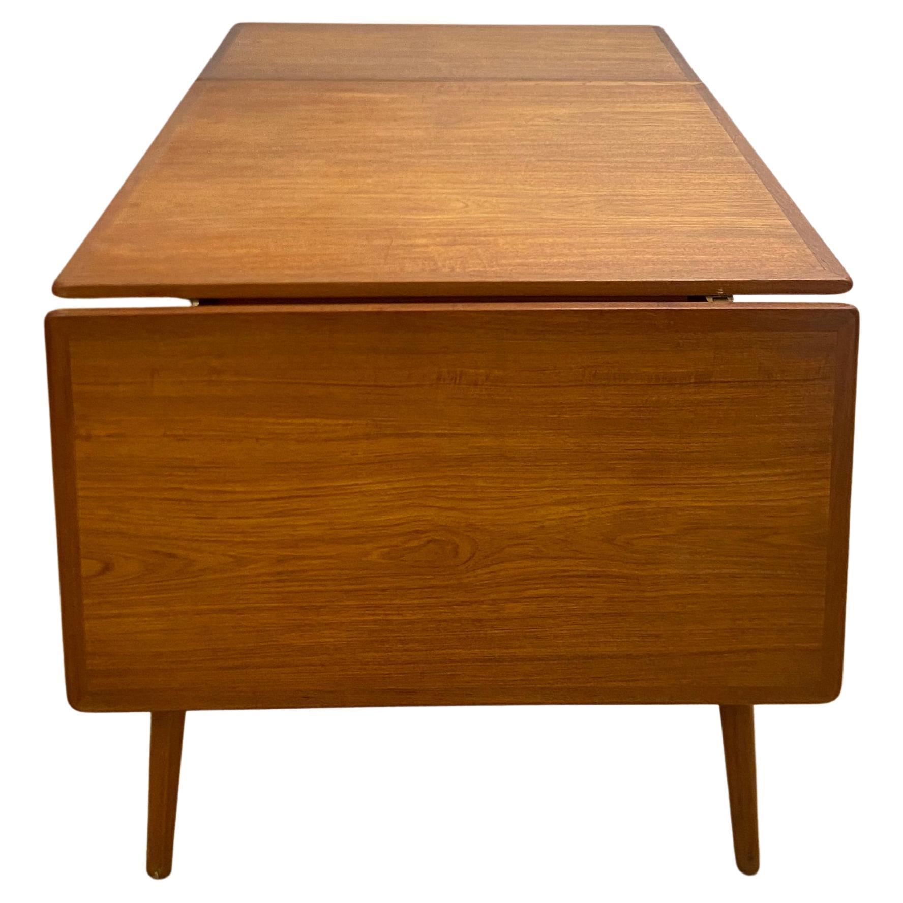 Metalwork AT-313 teak table by Hans J. Wegner For Sale