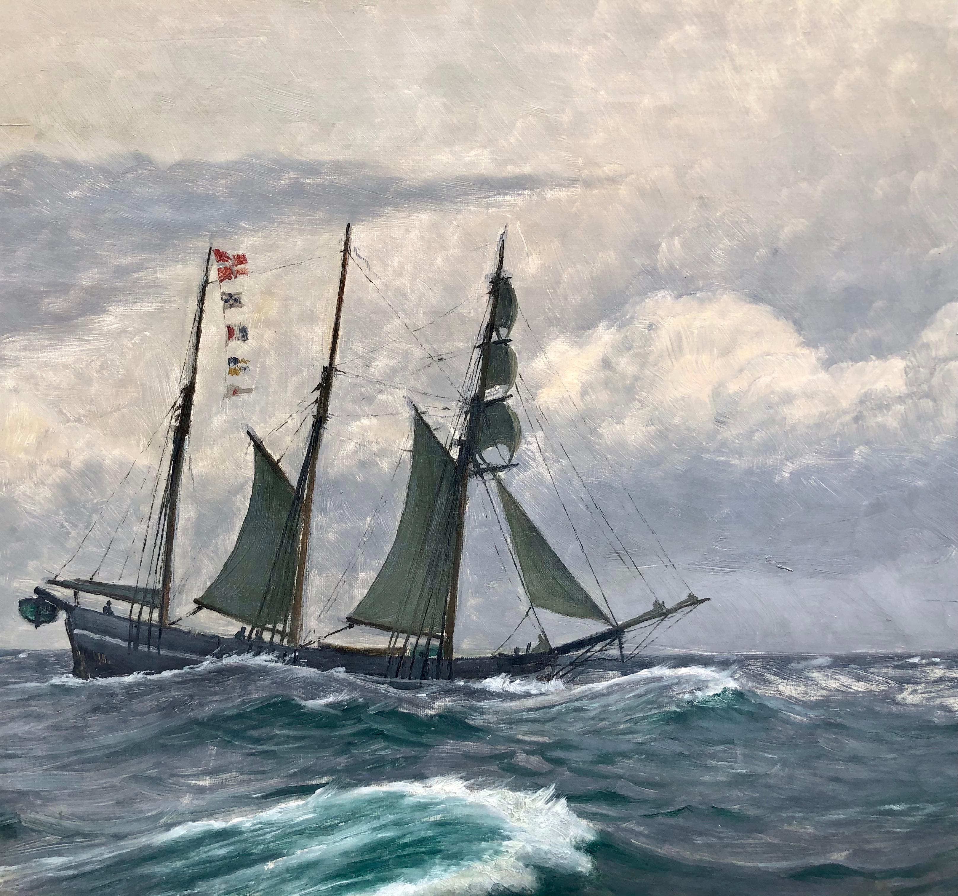 Danish At Sea by Christian Blache For Sale