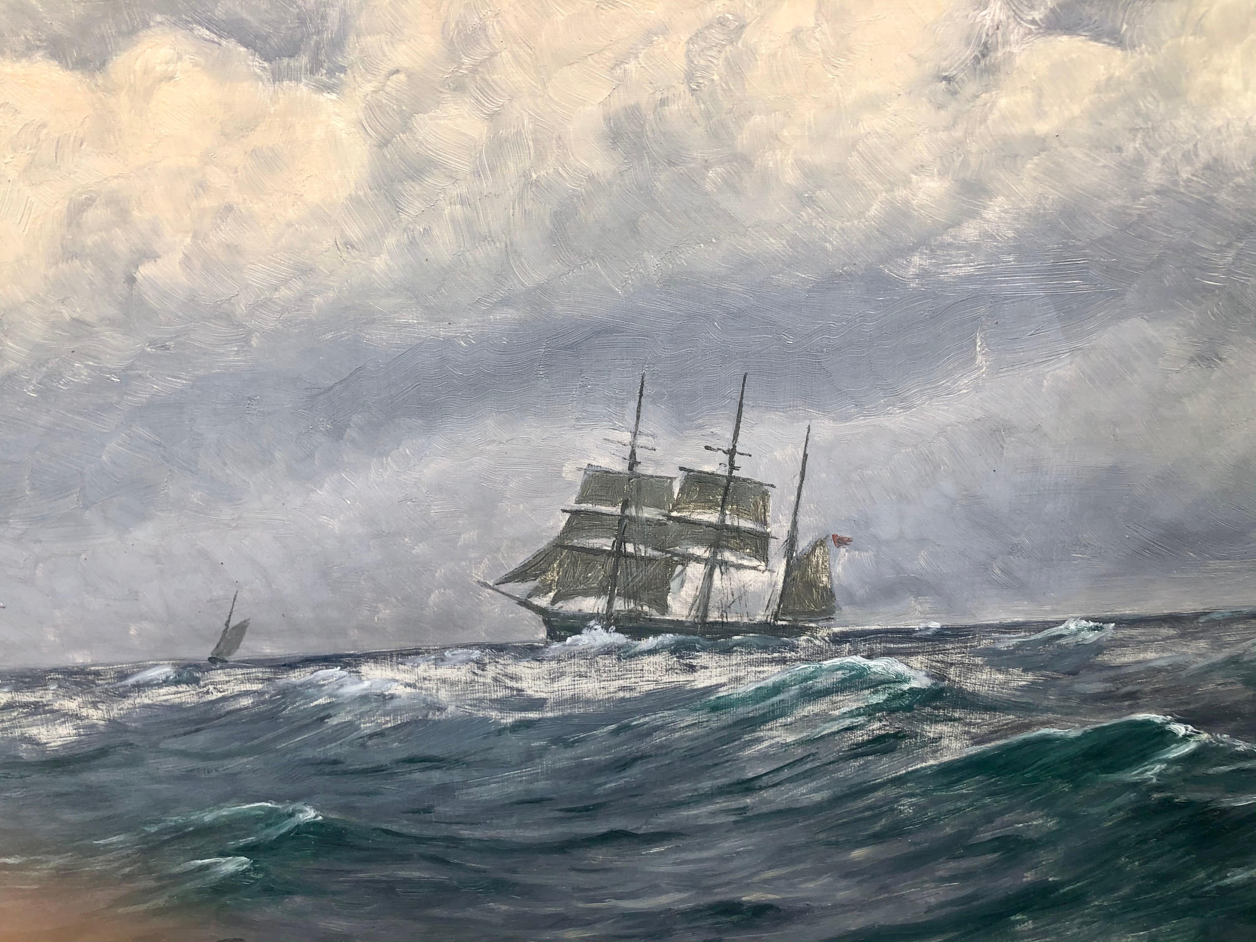19th Century At Sea by Christian Blache For Sale