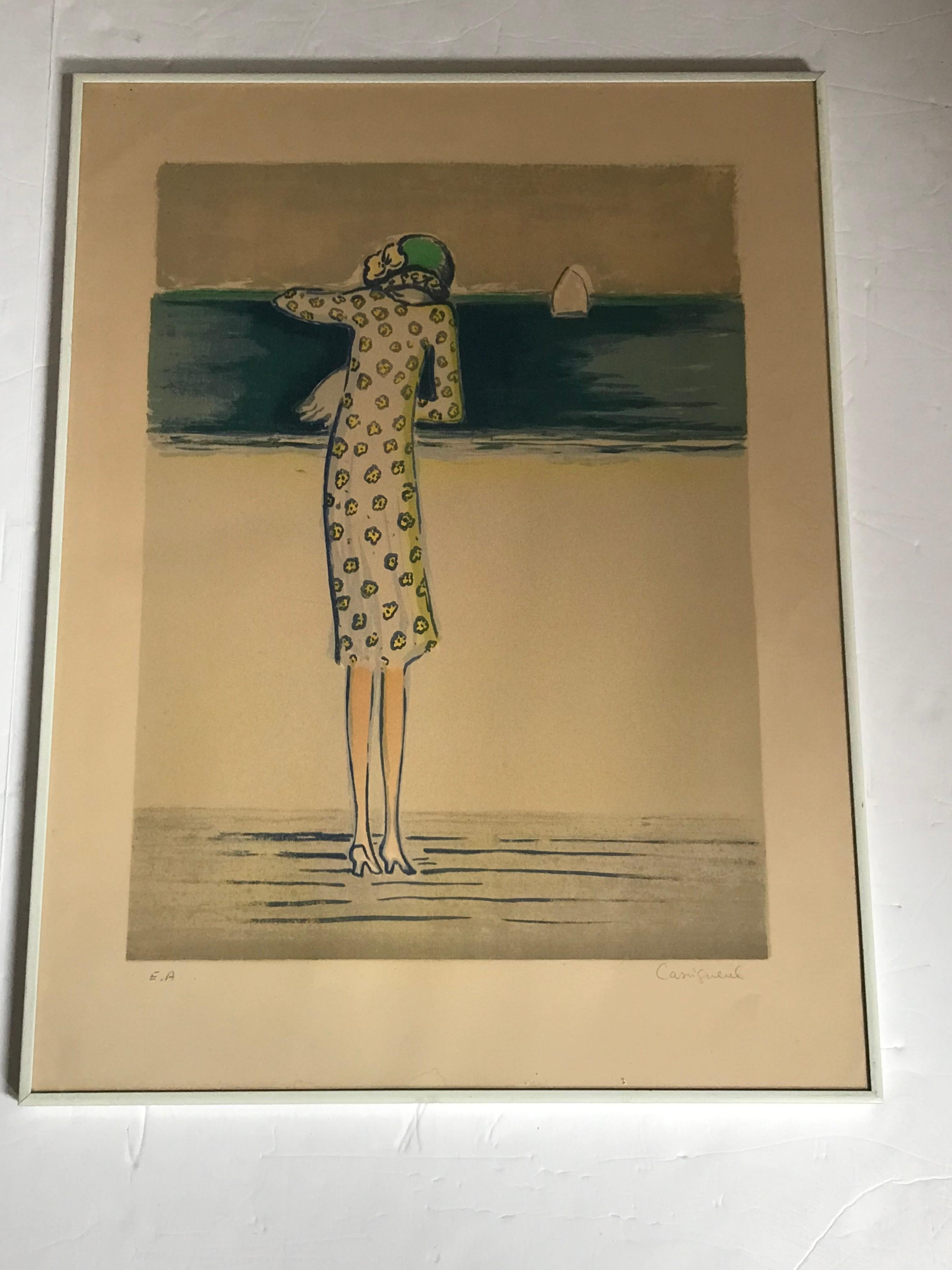 Artist Proof lithograph signed by the painter and marked E.A (epreuve d'artiste)
This piece has a matching one. See last picture.
Cassigneul was born in 1935 in Paris. He studied at l’École Nationale Supérieure des Beaux-Arts de Paris and was