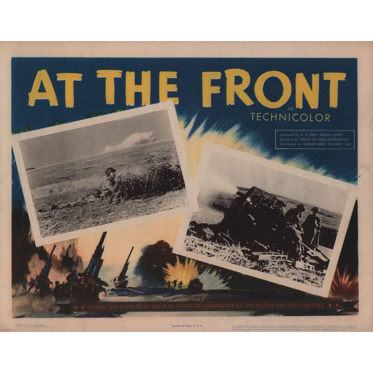 Américain Au front 1944 Carte de scène américaine en vente